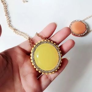 Big bauble Yellow pendant necklace